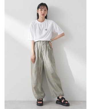 earth music&ecology スポーティー刺繍ロゴＴ Off White