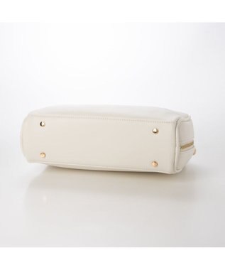 UNBILLION カシュカシュ cachecache / チャーム付横長ボストン アイボリー