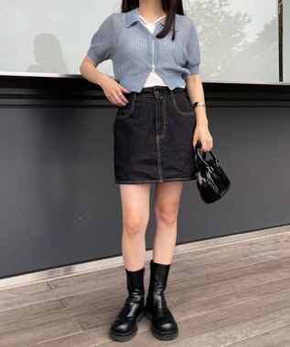 WEGO WZIPニットカーデ ブルー