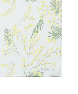 MOONBAT 【シルク100%】FURLA (フルラ) ミモザ シルクシフォンプリントスカーフ 150cm×35cm  手洗い可能 ペールスカイ