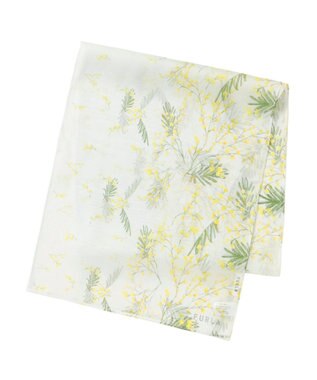 MOONBAT 【シルク100%】FURLA (フルラ) ミモザ シルクシフォンプリントスカーフ 150cm×35cm  手洗い可能