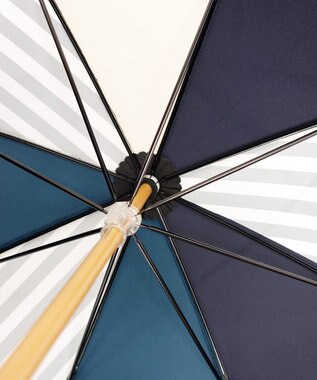 +RING 【UVカット95%以上】【UPF50＋】プラスリング レディース向け 晴雨兼用（長ショート） NVY/WHT T1300 紺