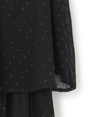 23区 L 【APPLAUDIR】ドットシアークレープ ドレス ブラック系