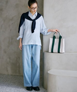 TOPKAPI 【Breath TOPKAPI】NEO CANVAS ネオキャンバス カラーハンドル ミニ トートバッグ サンドグレー