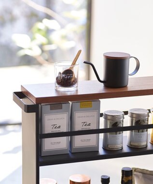 tower ハンドル付きスリムワゴン タワー ブラック ブラック