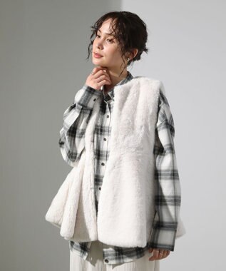 Green Parks ・ＥＬＥＮＣＡＲＥ　ＤＵＥ　ペプラムフェイクファーベ Ivory