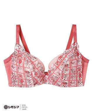 une nana cool MADE WITH シモジマ さあわたし レース 脇高ブラジャー レッド