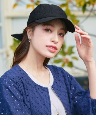 Tiaclasse 【安田美沙子さん/小倉優子さん着用】ジャガードリボンキャップ/リボンキャップ