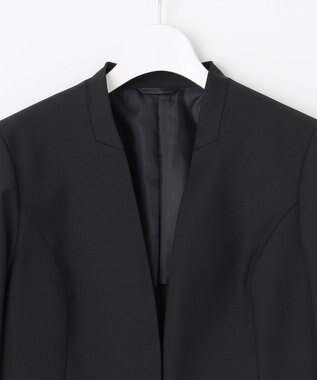 J.PRESS LADIES S 【セットアップ対応】BAHARIYE SOLID ノーカラー ジャケット ブラック系