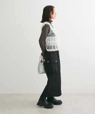 Green Parks ・ＥＬＥＮＣＡＲＥ　ＤＵＥ　チュールラッフルベスト Ivory