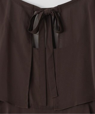 GRACE CONTINENTAL シフォンケープドレス ブラウン