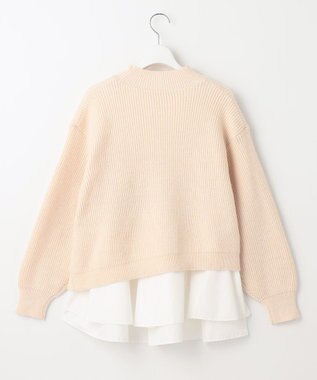 Feroux 【洗える】ラッフルレイヤード ニット アイボリー系