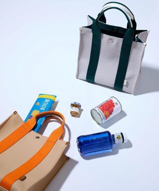 TOPKAPI 【Breath TOPKAPI】NEO CANVAS ネオキャンバス カラーハンドル ミニ トートバッグ サンドグレー