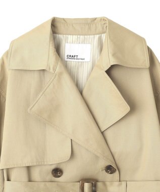 CRAFT STANDARD BOUTIQUE ワイドカフスミディトレンチコート Beige