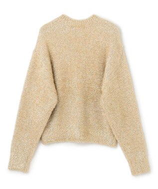 BEIGE， 【洗える】MARRONNIERS / ラメテープヤーンクルーネックニット Gold