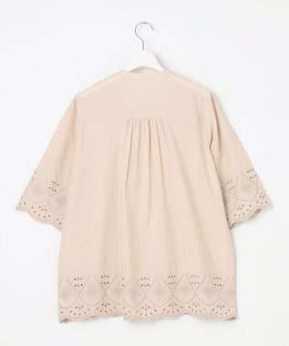 J.PRESS LADIES S 【洗える】 セルロース刺繍 ブラウス ベージュ系
