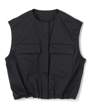 BEIGE， 【洗える】LANTANA / ビックポケットノースリーブブルゾン Black