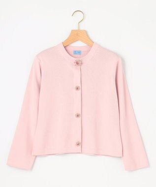 組曲 S 【組曲×setsuko sagittaire】ビジューボタンカーディガン ピンク系