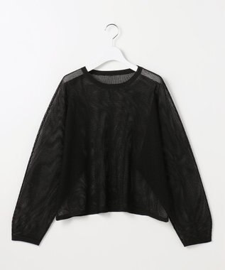 自由区 ライトメッシュ プルオーバー ブラック