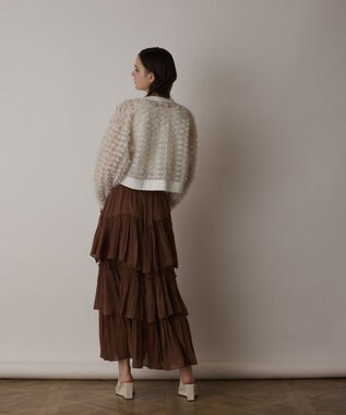 GRACE CONTINENTAL イレギュラーティアードスカート ブラウン