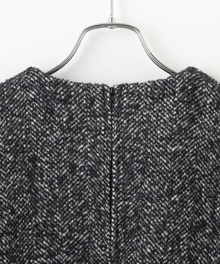 #Newans 【セットアップ可能】ワイドスリーブツイードプルオーバー グレー