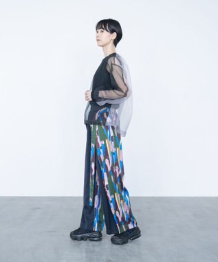 COQ 2WAY HALF LEAVES 前後2WAYパンツ ネイビー