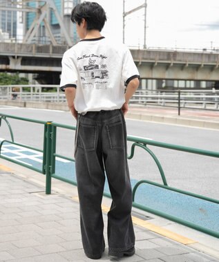 WEGO ワンポイント刺繍リンガーT（SS） ホワイト