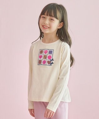 組曲 KIDS 【150-160㎝】チョコレートボックス Tシャツ バニラ系