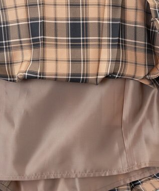 WEGO 【SCHOOL ITEM】バックル付プリーツスカパン ベージュチェック1