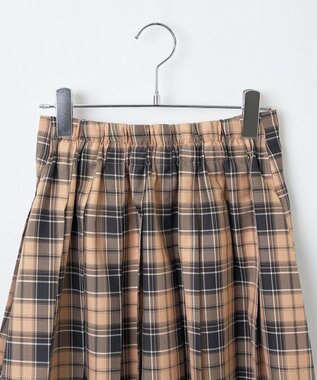 WEGO 【SCHOOL ITEM】バックル付プリーツスカパン ベージュチェック1