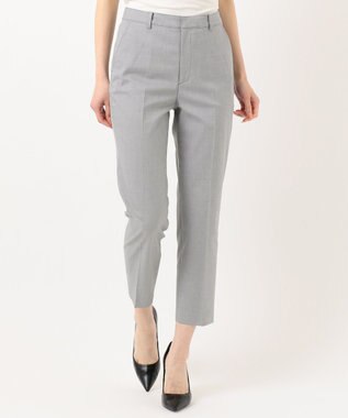 J.PRESS LADIES S 【シワになりにくい】コットンフィッティーシャーク テーパードパンツ ライトグレー系
