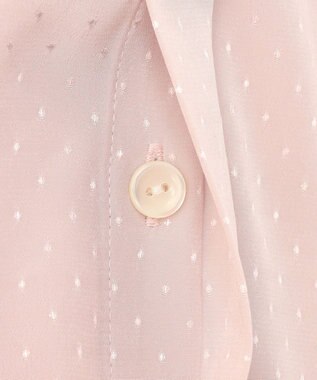 23区 S 【洗える】ドットドビーデシン ブラウス ピンク系