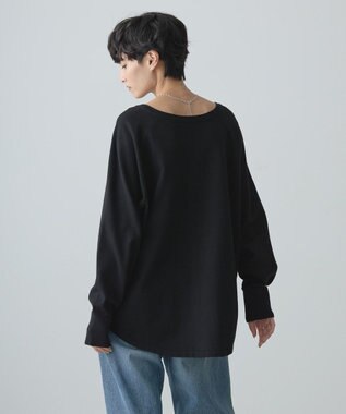 AMERICAN HOLIC ２ＷＡＹバイパチヘンリーネックニットプルオーバー Black