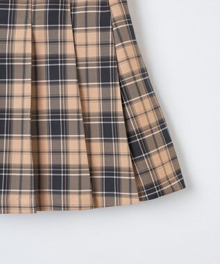 WEGO 【SCHOOL ITEM】バックル付プリーツスカパン ベージュチェック1