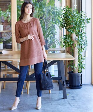 Tiaclasse クロシェ編みトートバッグ ブラック