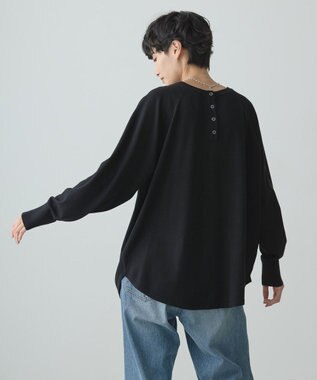 AMERICAN HOLIC ２ＷＡＹバイパチヘンリーネックニットプルオーバー Black