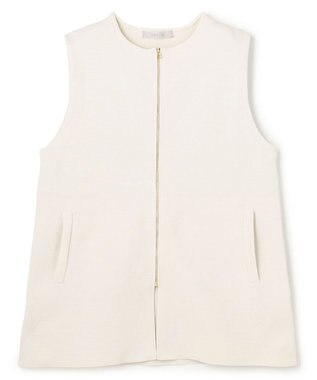 UNFILO 【セレモニー】BEAUTY FORM KNIT ZIPジレ グレージュ