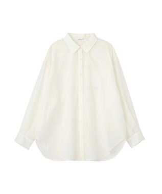 AMERICAN HOLIC 【イージーケア】シアーラウンドシャツ Off White