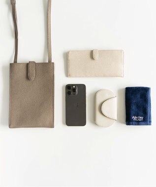 Atelier nuu 日本製 本革 lim ミニショルダー グレージュ