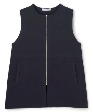 UNFILO 【セレモニー】BEAUTY FORM KNIT ZIPジレ ネイビー