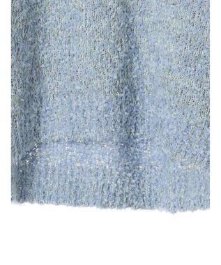 YECCA VECCA レースアップリボンヤーンニット Blue