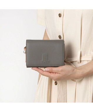 LANVIN en Bleu イエナ 2つ折り中Lファスナー財布 グレー