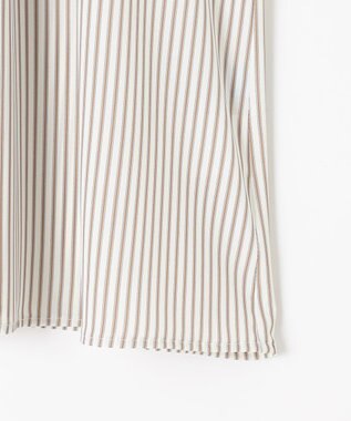 組曲 S ライトデシンボウタイ ブラウス ベージュストライプ系1