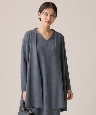 自由区 S 【洗える】ウールニットコンビジャージー ライトアウター