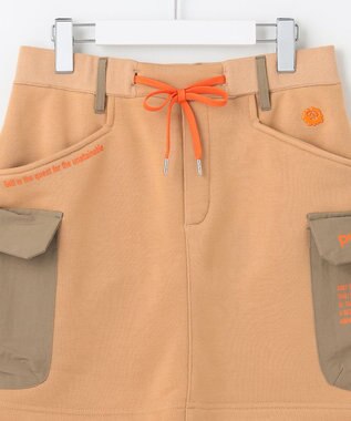 PW CIRCULUS 【WOMEN】裏毛カーゴスカート ベージュ系