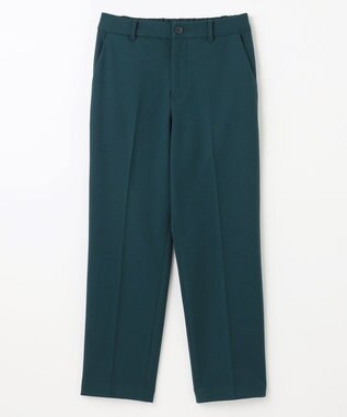 ANY L 【ウエストゴム/ストレッチ/裏起毛】シークレットウォーム　テーパードパンツ ピーコックグリーン