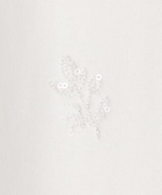 J.PRESS LADIES S 【洗える】スパンコール Ｔシャツ グレージュ系