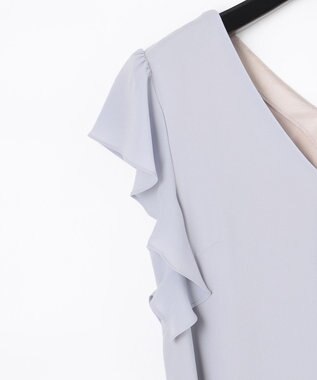 GRACE CONTINENTAL バックレースドレス サックス