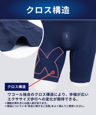WACOAL MEN スパッツ 【CROSSWALKER】 吸放湿性 吸汗速乾性 前閉じ ロング丈 メンズ インナー GX6008 /ブロス バイ ワコールメン コン