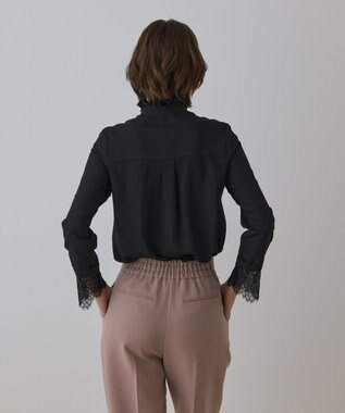 GRACE CONTINENTAL ラッフルブラウス ブラック